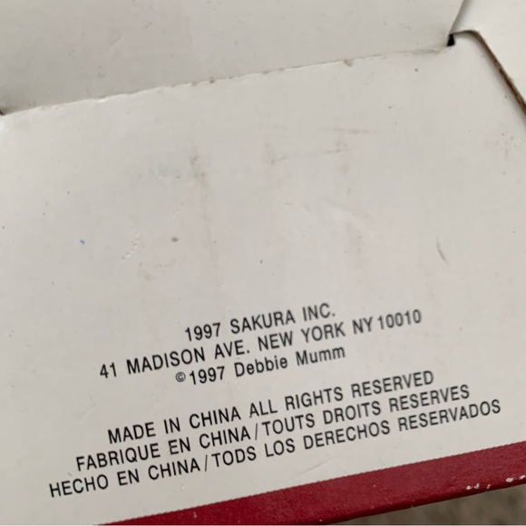 Set of 8 Vintage 1997 Debbie Mumm Magic of Santa napkin rings NEW by Sakura - Picture 7 of 8